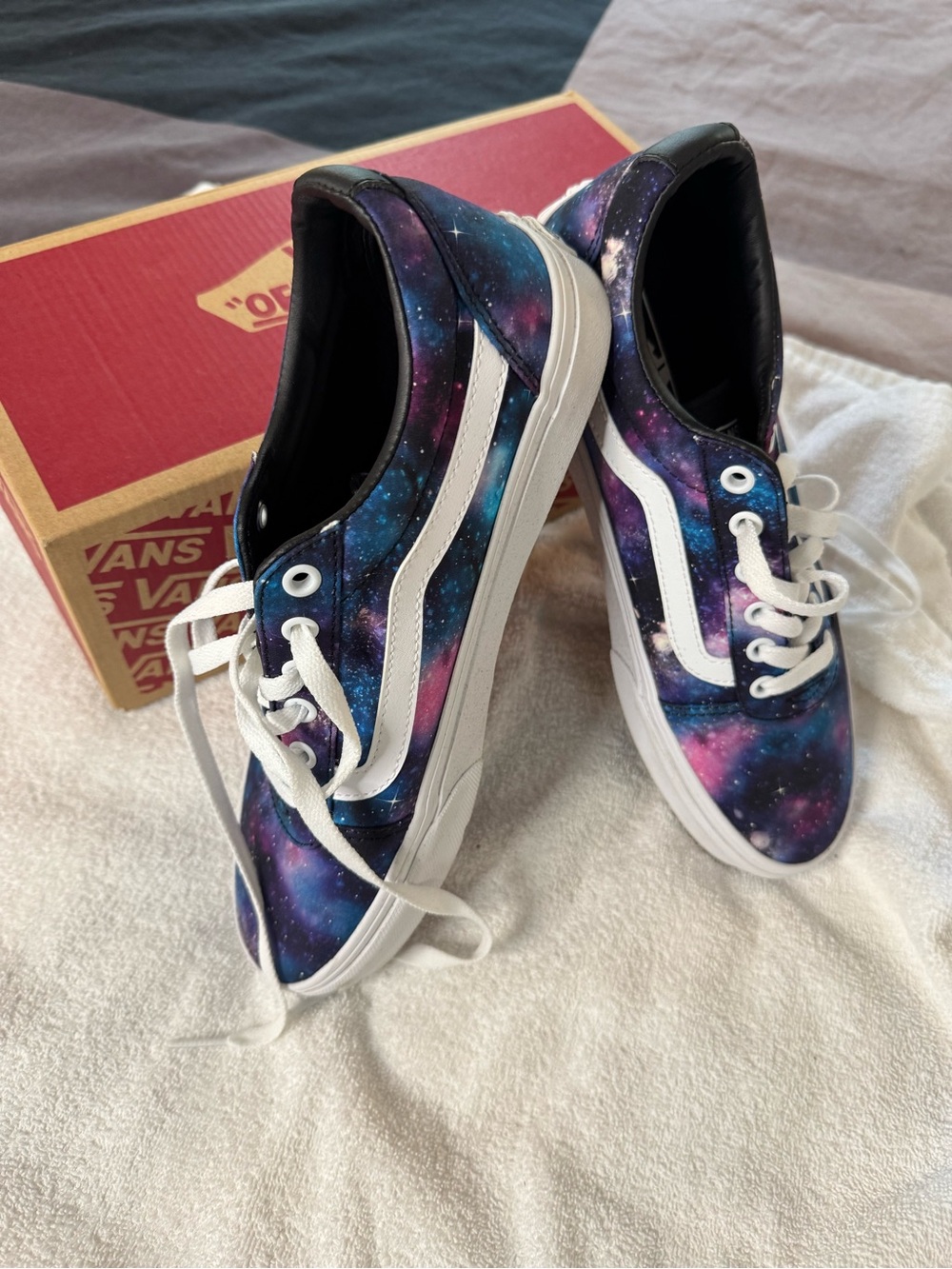 Vans Galaxy Old Skool Lace-Up Sneakers - Purple/Blue W size 9/ M 7.5